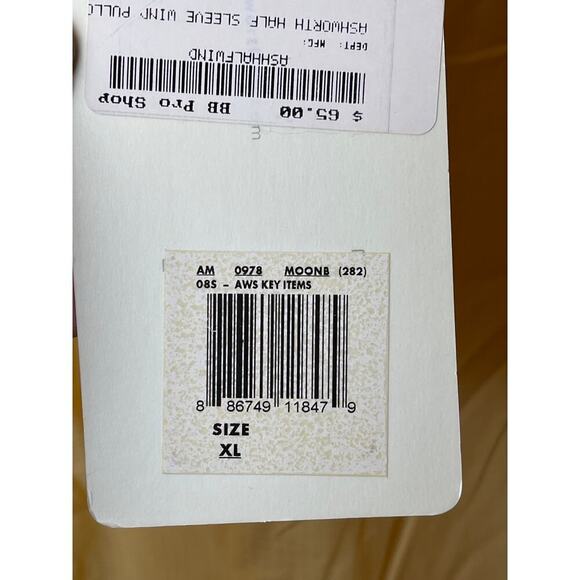 Ashworth Yellow Short Sleeve Windbreaker Pullover Shirt Men's Size XL NWT - Picture 7 of 7